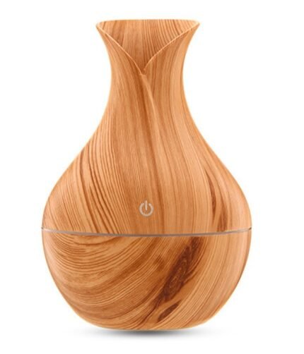 Detalle de conexión USB y filtro de algodón de humidificador portátil para hogar